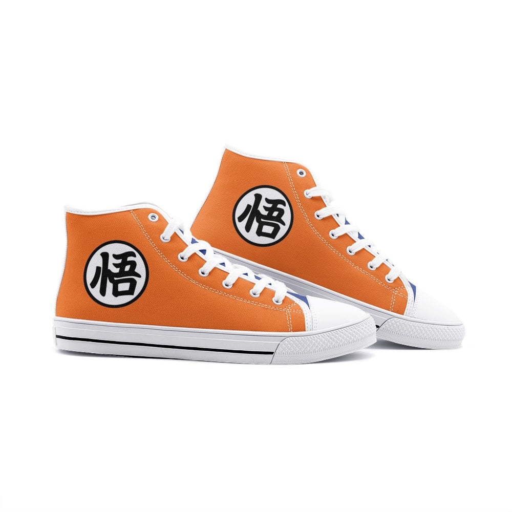 Goku Dragon Ball Z Classic High Top Canvas Shoes-3 Men / 4.5 Women-White-Anime Shoe Shop