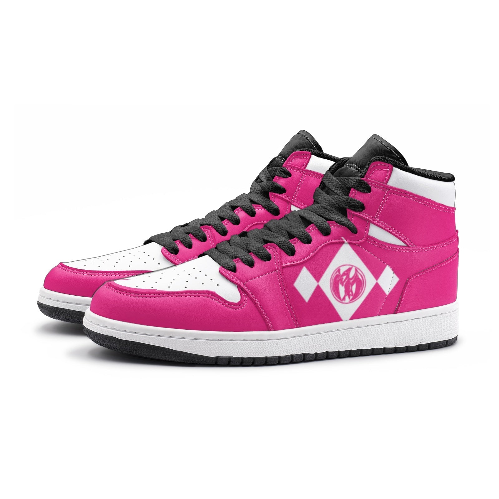 Power Rangers Pink JD1 Shoes-3 Men / 4.5 Women-White-Anime Shoe Shop