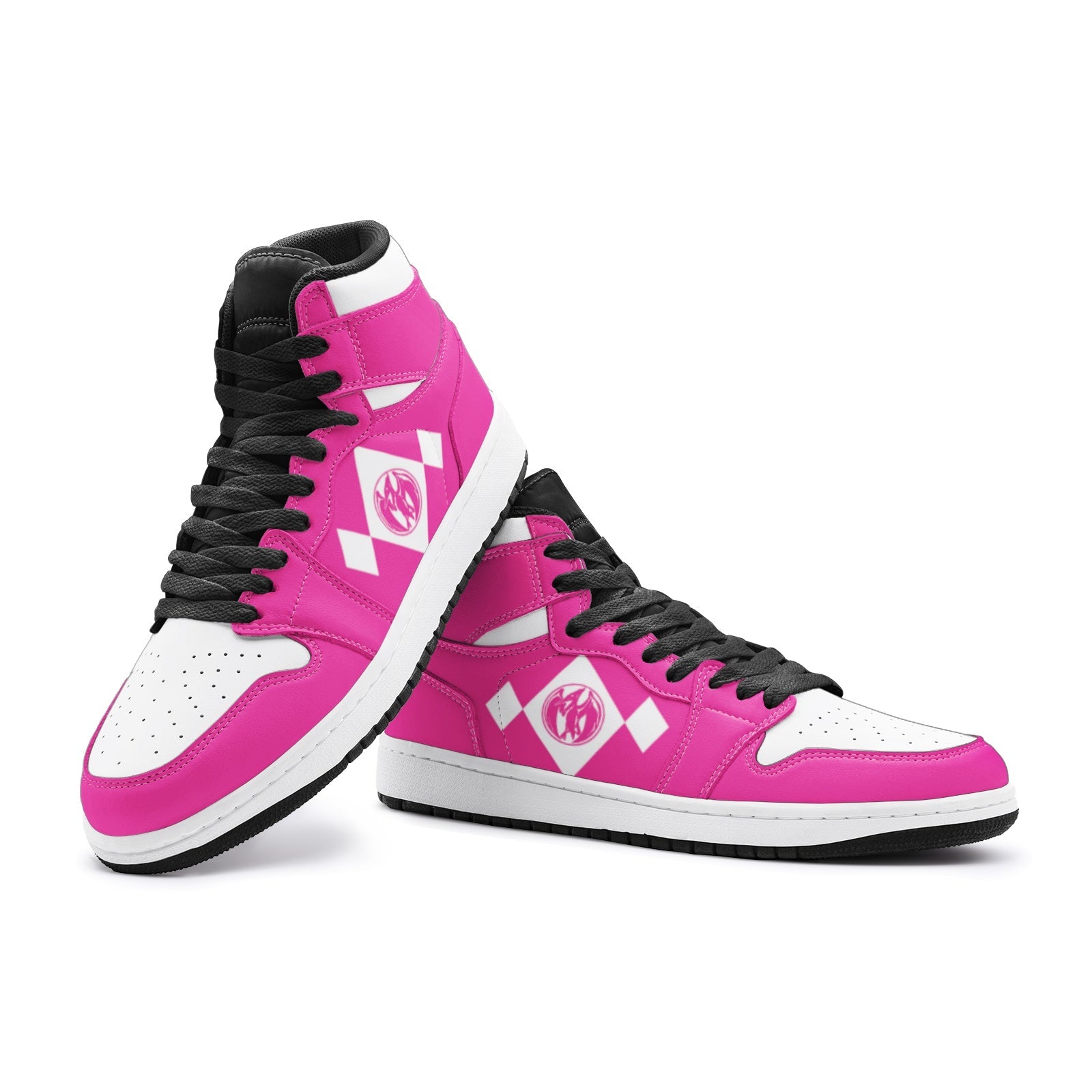 Power Rangers Pink JD1 Shoes-3 Men / 4.5 Women-White-Anime Shoe Shop