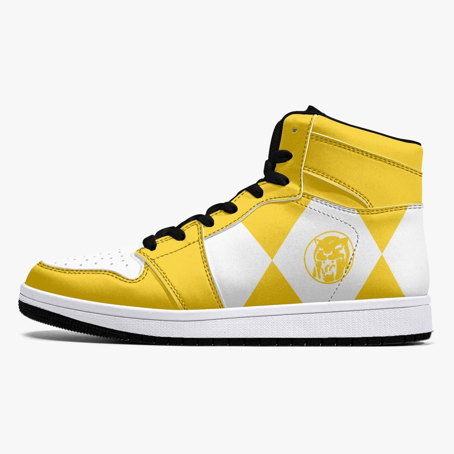 Power Rangers Yellow J-Force Shoes-Black-Men-US5/EU38-Anime Shoe Shop