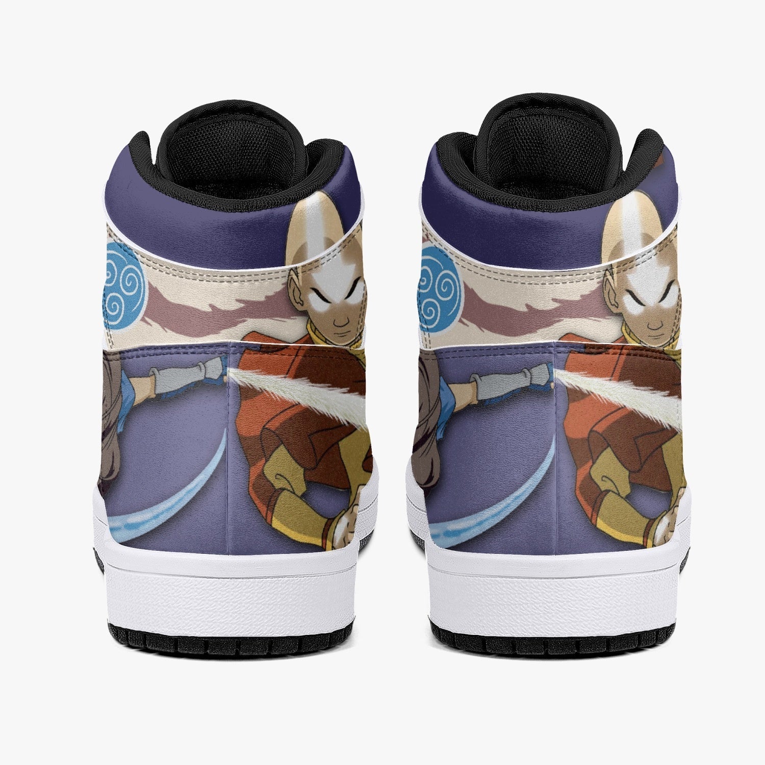 Aang and Katara Avatar J-Force Shoes-Black-Men-US5/EU38-Anime Shoe Shop