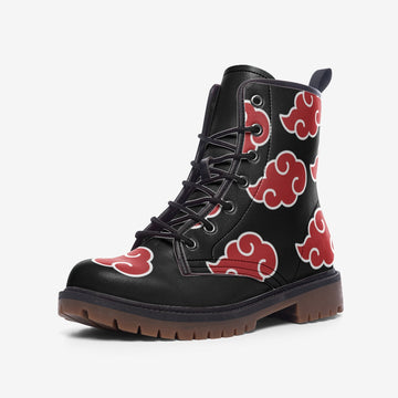Akatsuki Naruto Leather Mountain Boots-3 Men / 4.5 Women-Black-Anime Shoe Shop