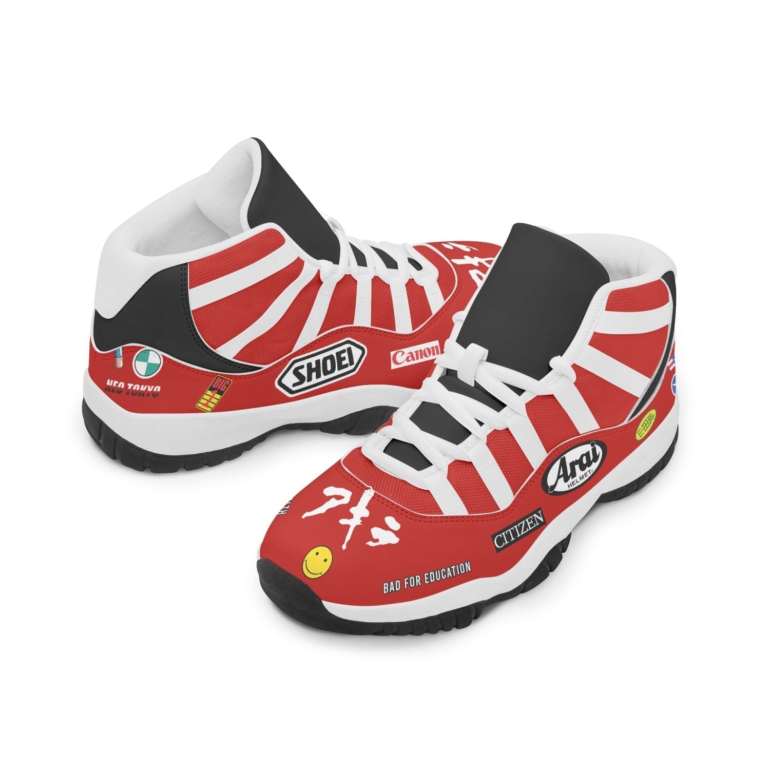 Akira Kaneda Bike AJ11 Basketball Shoes-White-Men-US5/EU38-Anime Shoe Shop