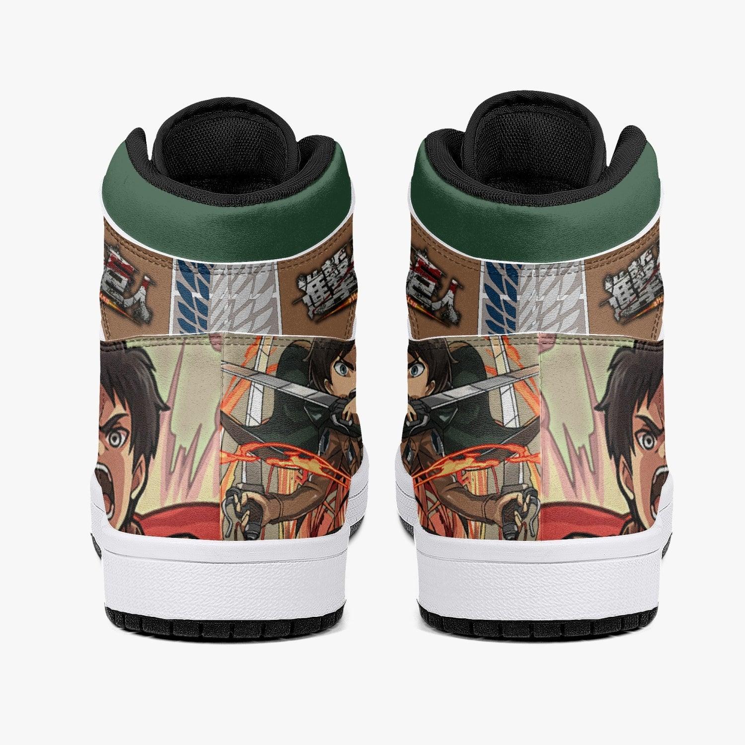 Eren Yeager Titan Transformation Attack on Titan J-Force Shoes-Black-Men-US5/EU38-Anime Shoe Shop