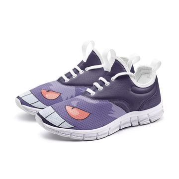 Gengar Pokemon Running Shoes-4 Men / 5.5 Women-White-Anime Shoe Shop