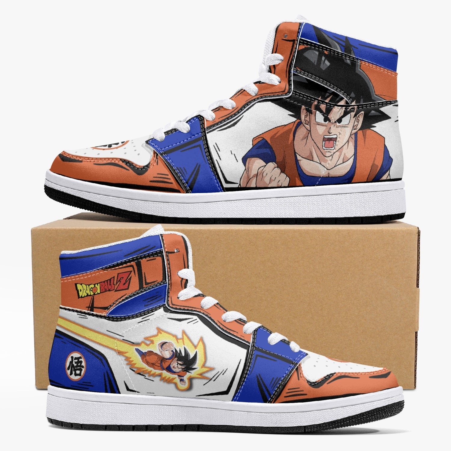 Goku and Vegeta Dragon Ball J-Force Shoes-White-Men-US5/EU38-Anime Shoe Shop