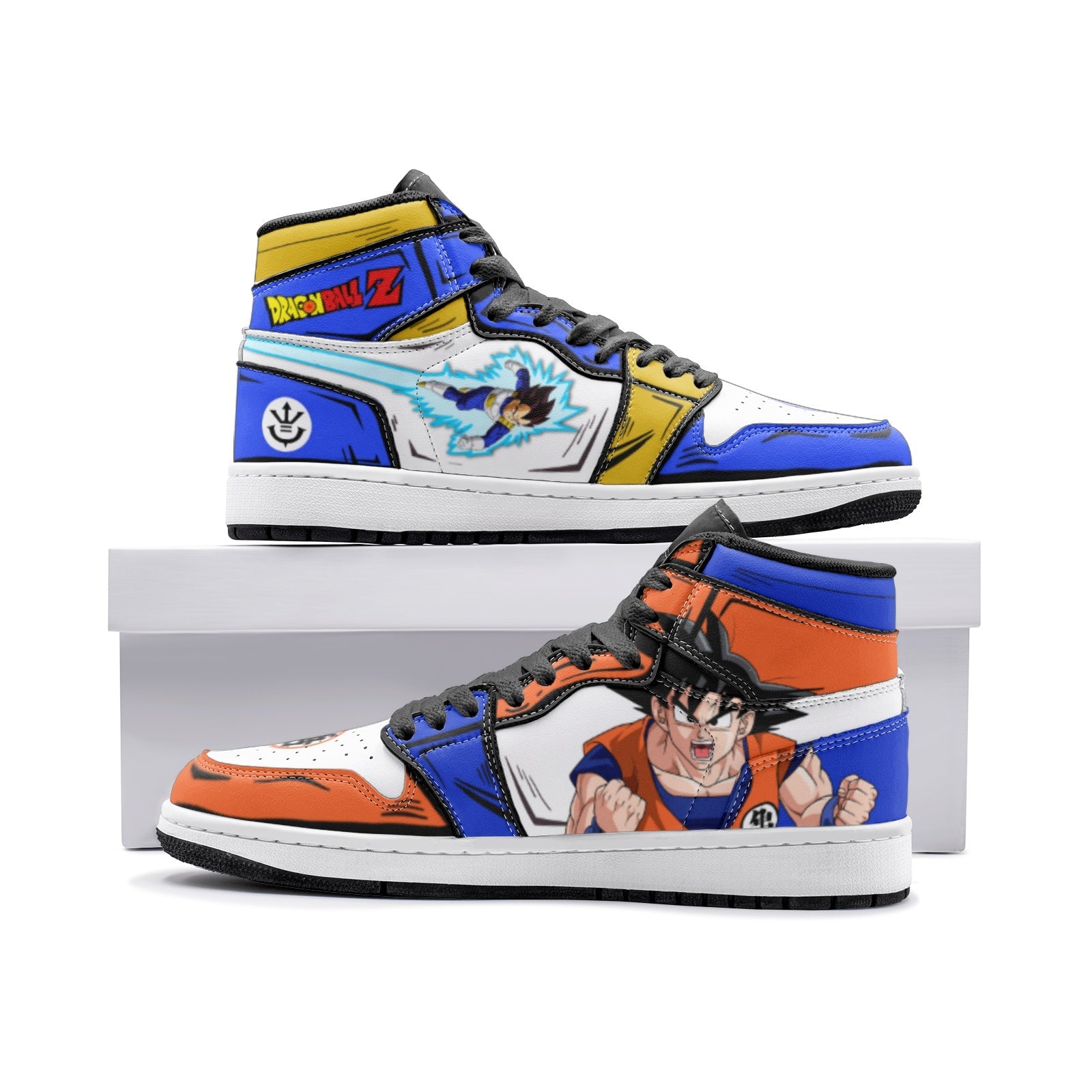 Goku and Vegeta Dragon Ball Z JD1 Shoes-3 Men / 4.5 Women-White-Anime Shoe Shop