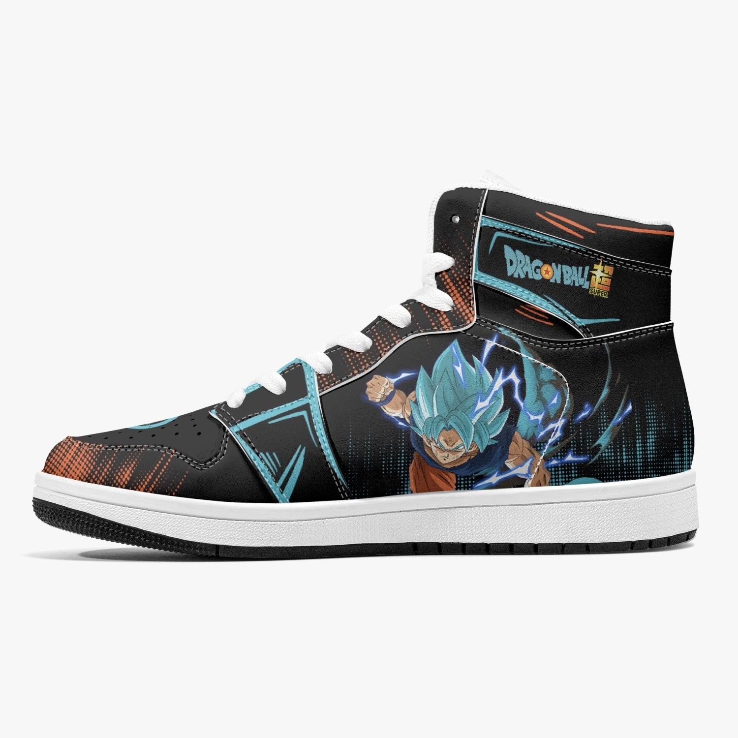 Goku Blue Dragon Ball Super J-Force Shoes-Black-Men-US5/EU38-Anime Shoe Shop
