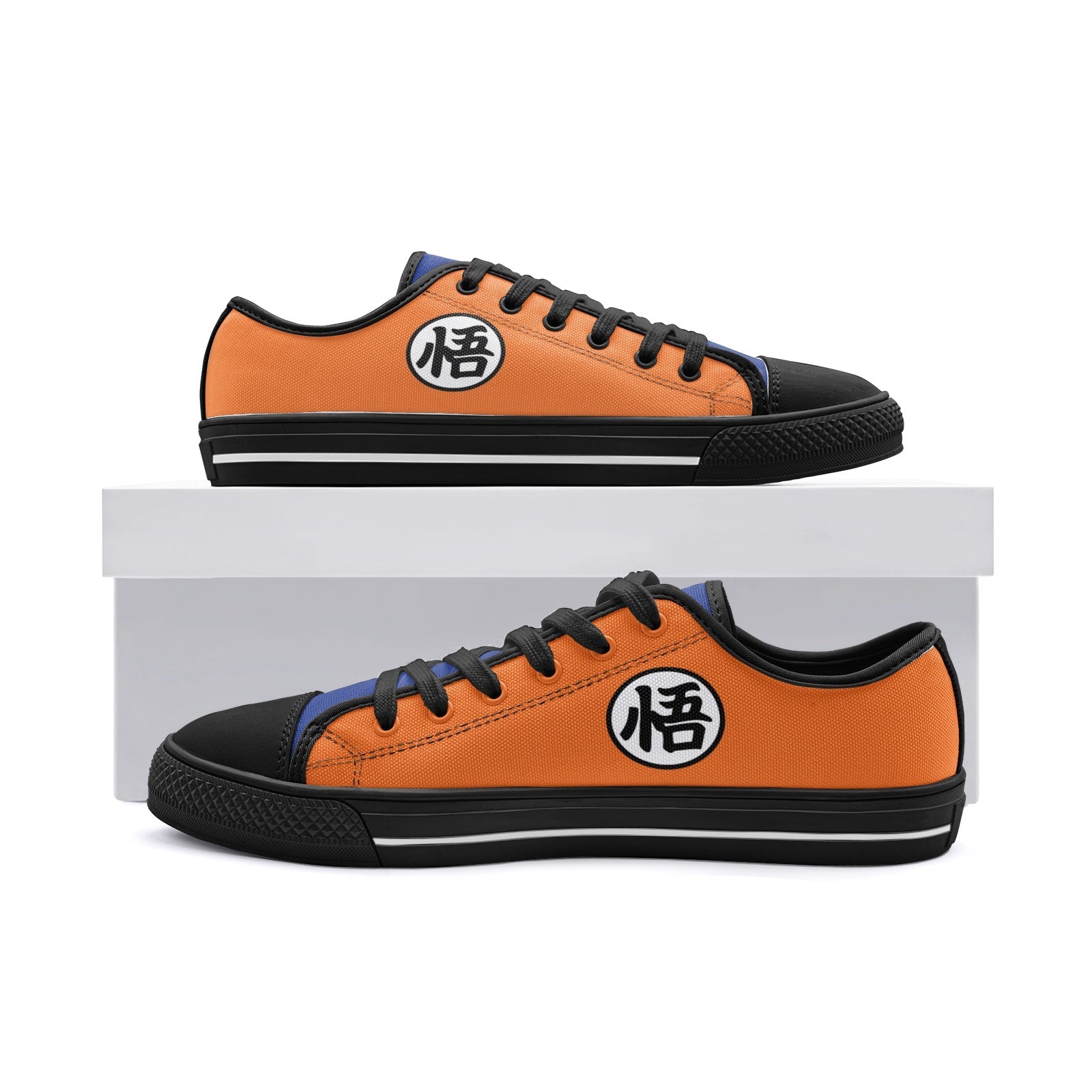 Goku Dragon Ball Z Classic Low Top Canvas Shoes-3 Men / 4.5 Women-White-Anime Shoe Shop