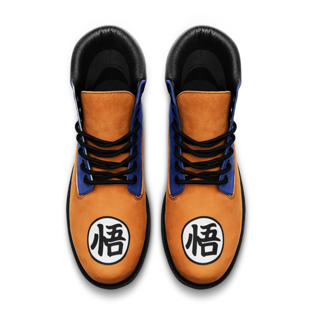 Goku Dragon Ball Z TB Leather Boots-3 Men / 4.5 Women-Black-Anime Shoe Shop