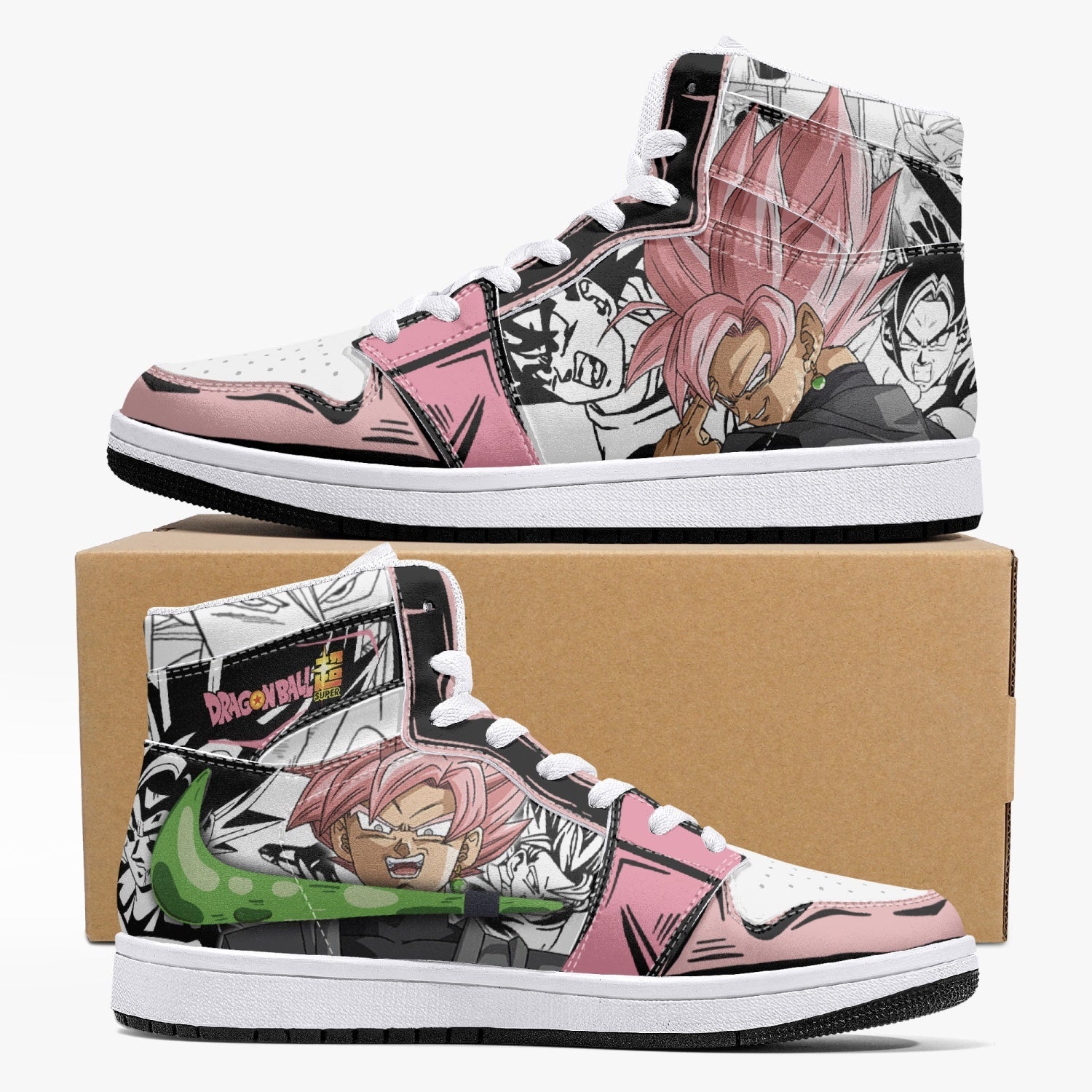 Goku Pink Dragon Ball Super J-Force Shoes-White-Men-US5/EU38-Anime Shoe Shop