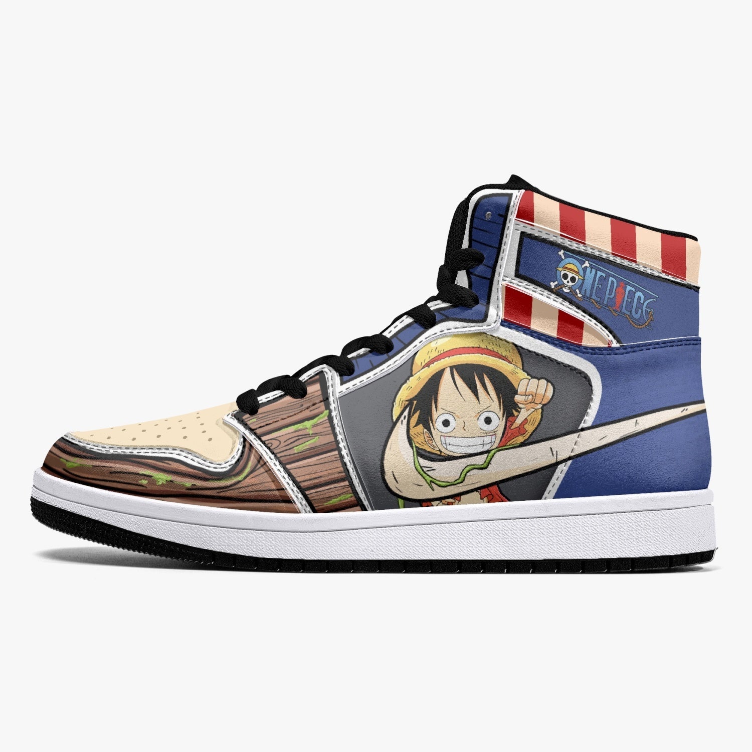 Luffy One Piece J-Force Shoes-Black-Men-US5/EU38-Anime Shoe Shop