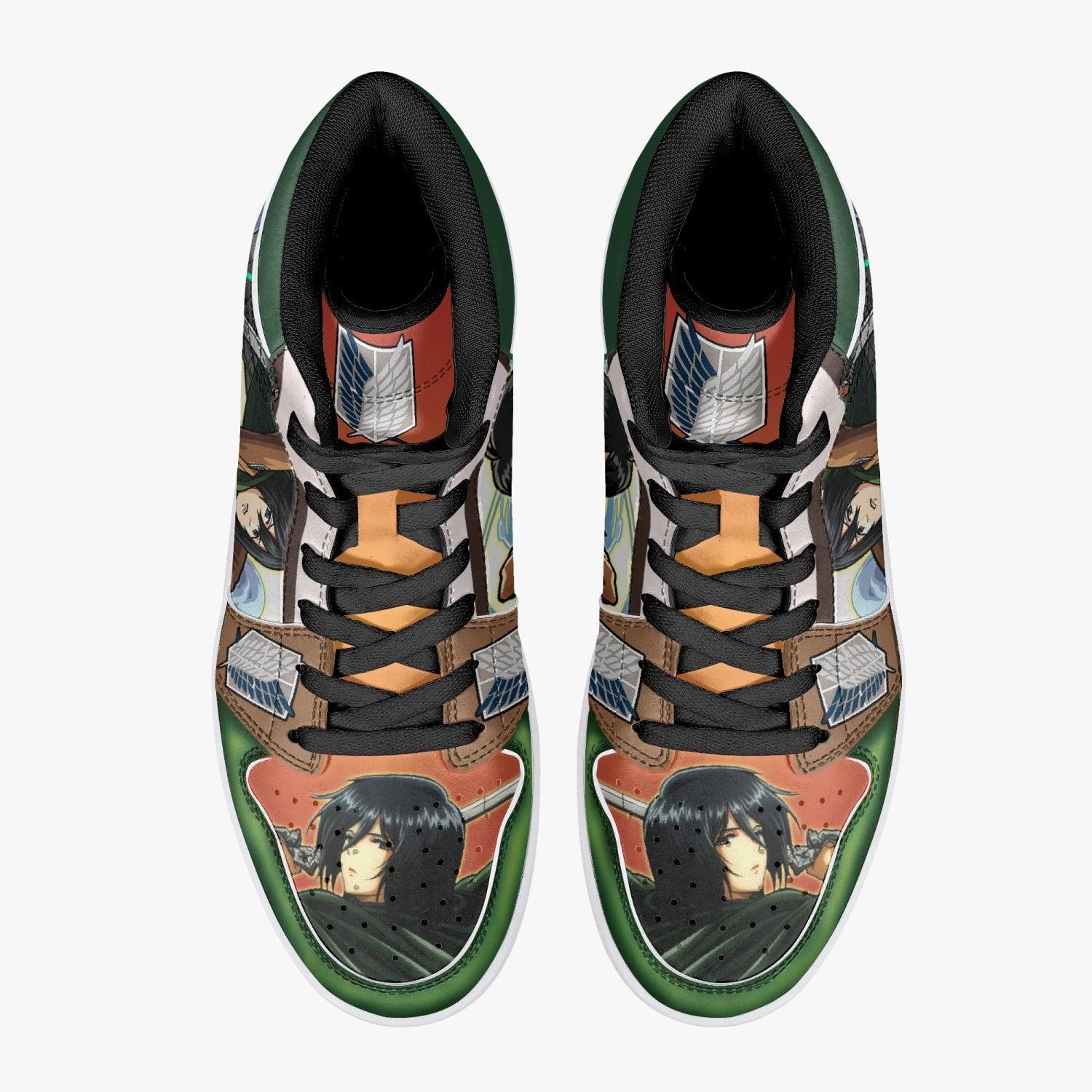 Mikasa Ackerman Survey Corps Attack on Titan J-Force Shoes-Black-Men-US5/EU38-Anime Shoe Shop
