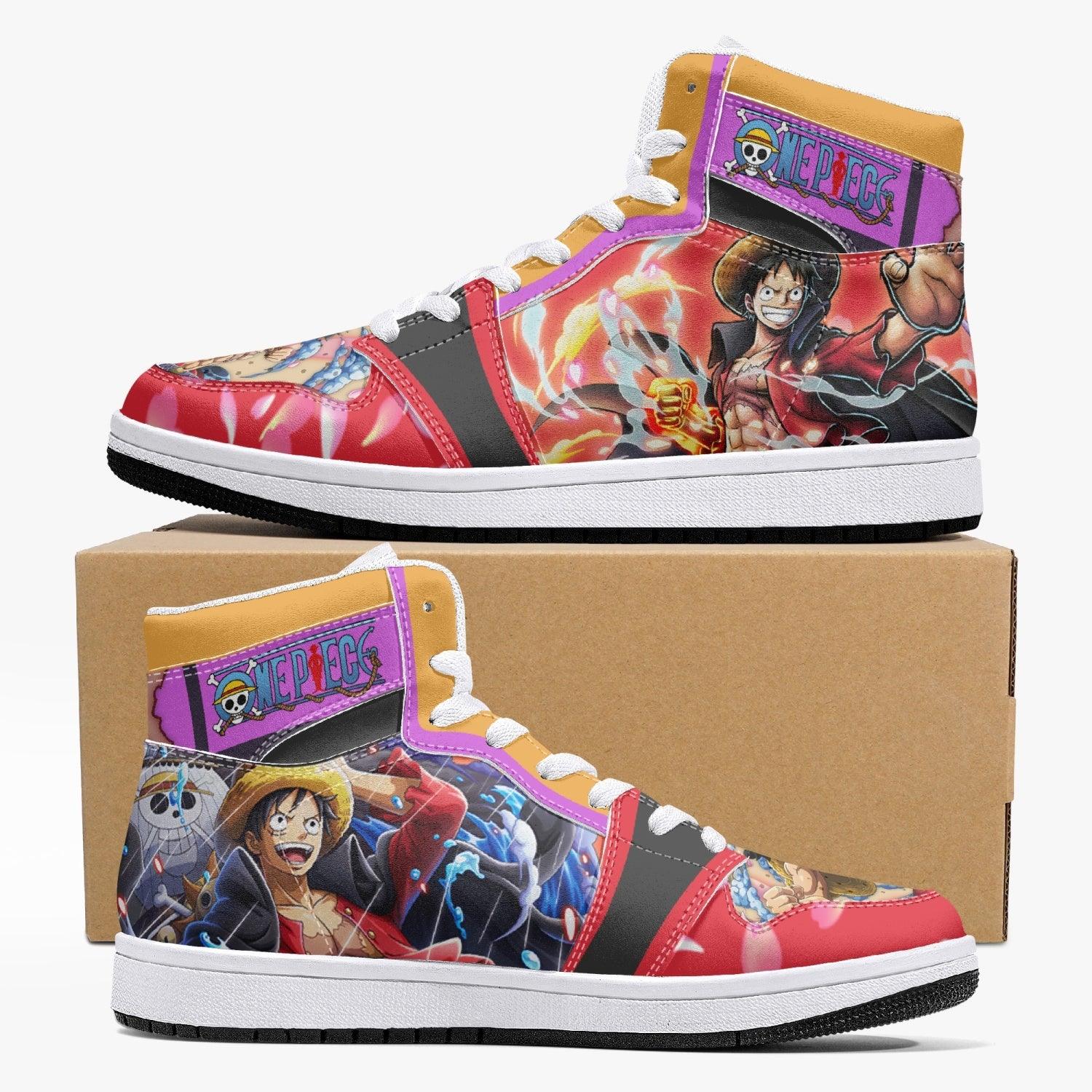 Monkey D. Luffy Armament Haki Ryuo One Piece J-Force Shoes-White-Men-US5/EU38-Anime Shoe Shop