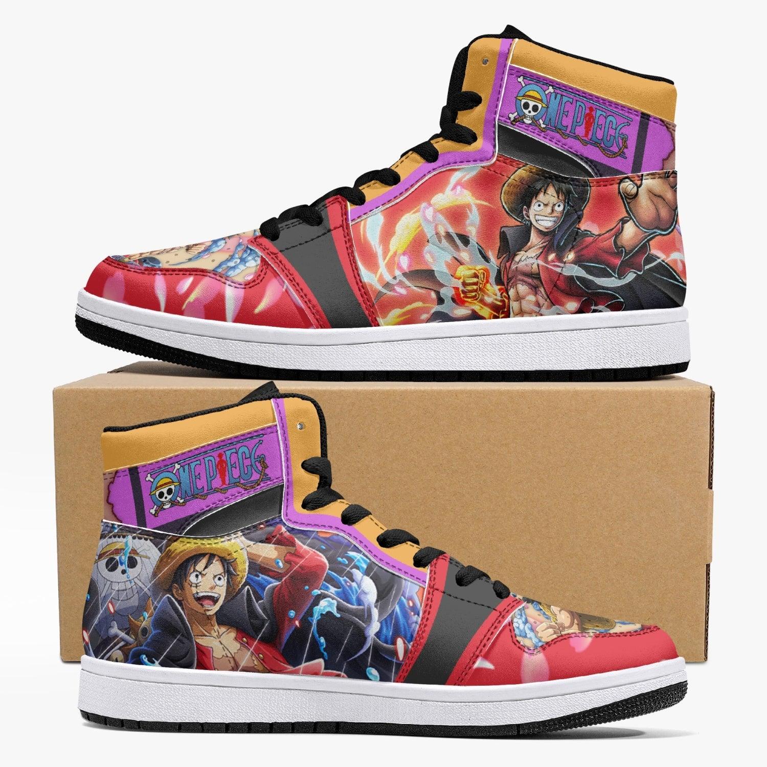Monkey D. Luffy Armament Haki Ryuo One Piece J-Force Shoes-Black-Men-US5/EU38-Anime Shoe Shop