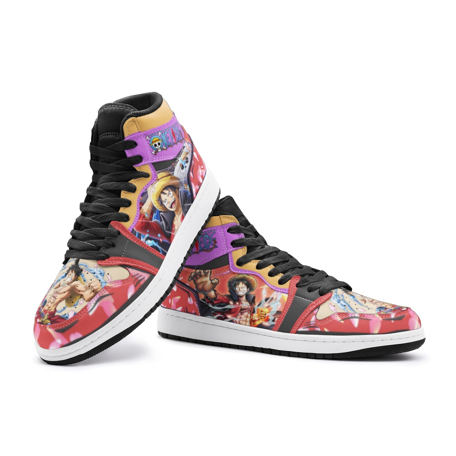 Monkey D. Luffy Armament Haki Ryuo One Piece JD1 Shoes-3 Men / 4.5 Women-White-Anime Shoe Shop