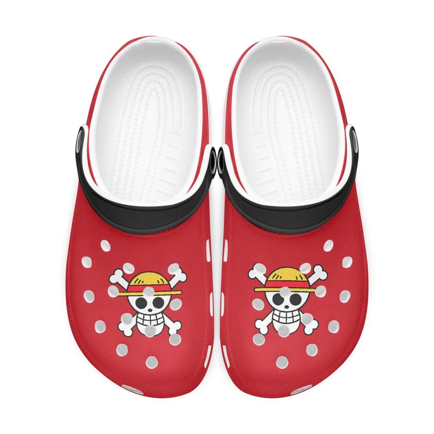 Monkey D. Luffy One Piece Custom Clogs-Men-US3.5/EU38-Anime Shoe Shop