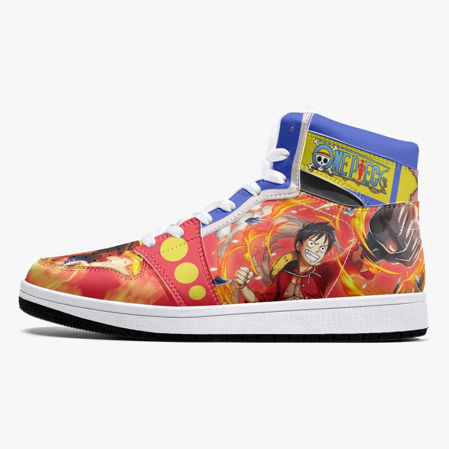 Monkey D. Luffy Red Hawk One Piece J-Force Shoes-Black-Men-US5/EU38-Anime Shoe Shop