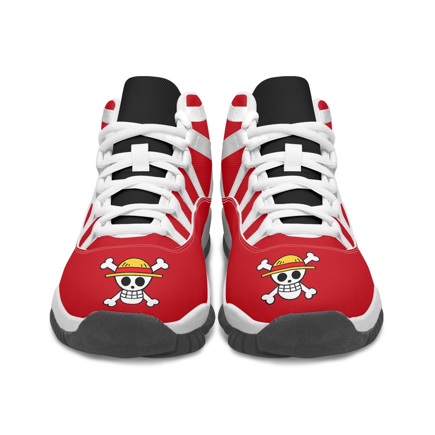 Monkey D.Luffy One Piece AJ11 Basketball Shoes-White-Men-US5/EU38-Anime Shoe Shop