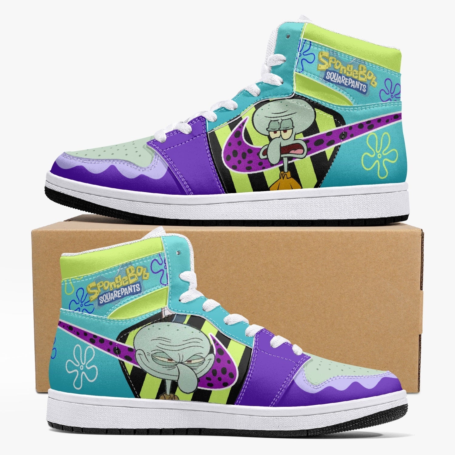 Mr. Squidward Q Tentacles SpongeBob J-Force Shoes-White-Men-US5/EU38-Anime Shoe Shop