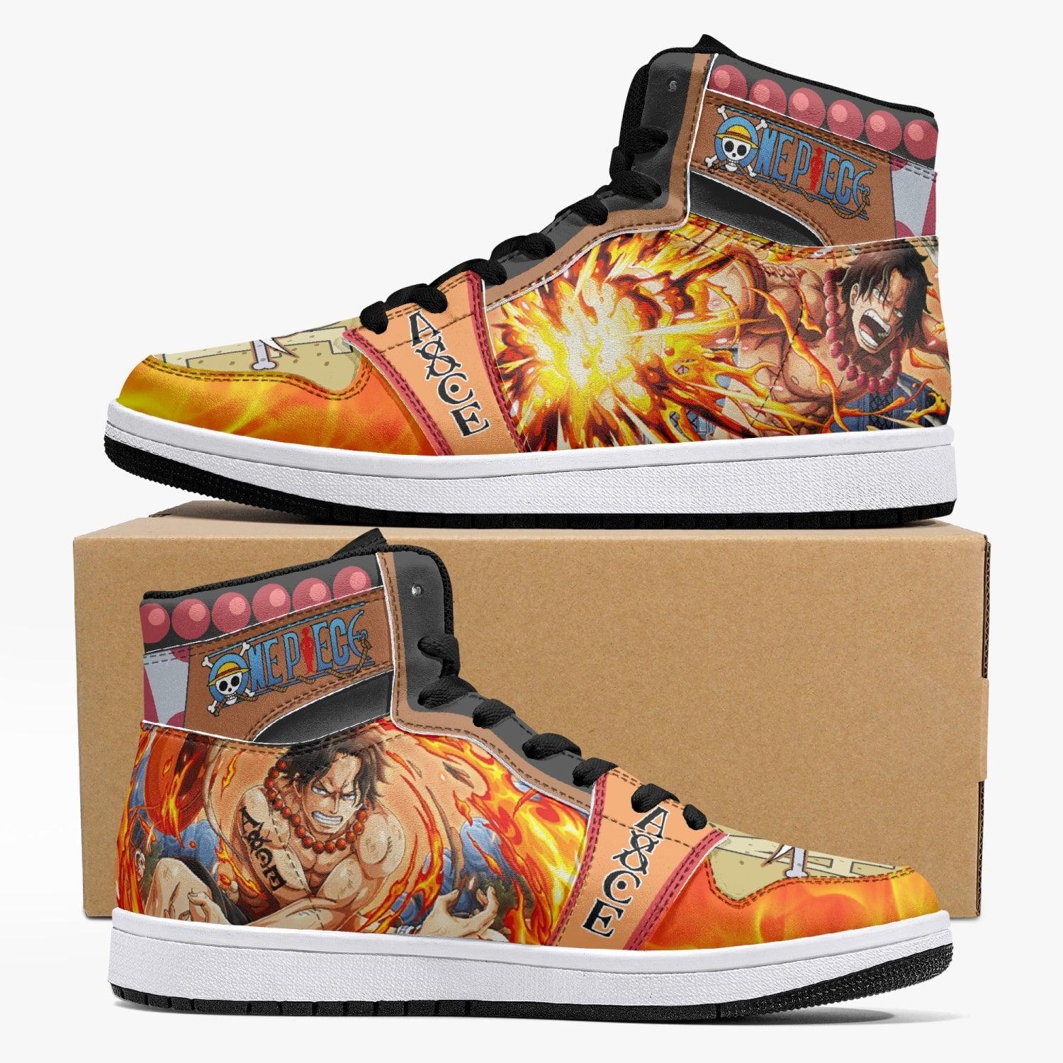 Portgas D. Ace One Piece J-Force Shoes-Black-Men-US5/EU38-Anime Shoe Shop