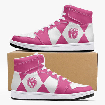 Power Rangers Pink J-Force Shoes-White-Men-US5/EU38-Anime Shoe Shop