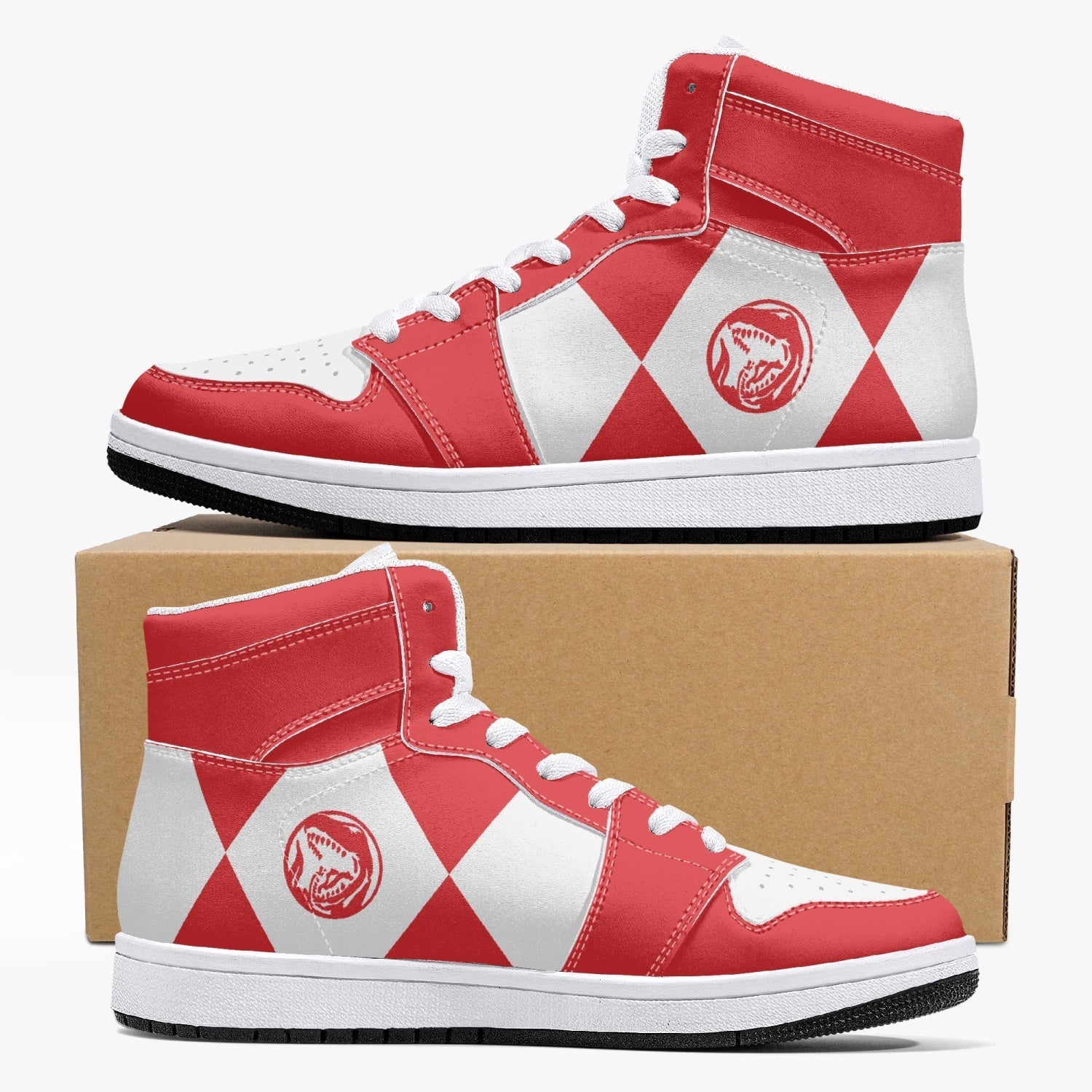 Power Rangers Red J-Force Shoes-White-Men-US5/EU38-Anime Shoe Shop