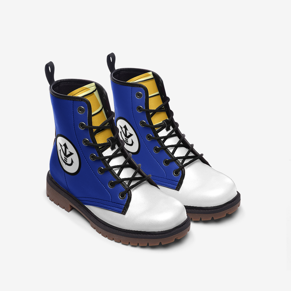 Vegeta Dragon Ball Z Leather Mountain Boots-3 Men / 4.5 Women-Black-Anime Shoe Shop