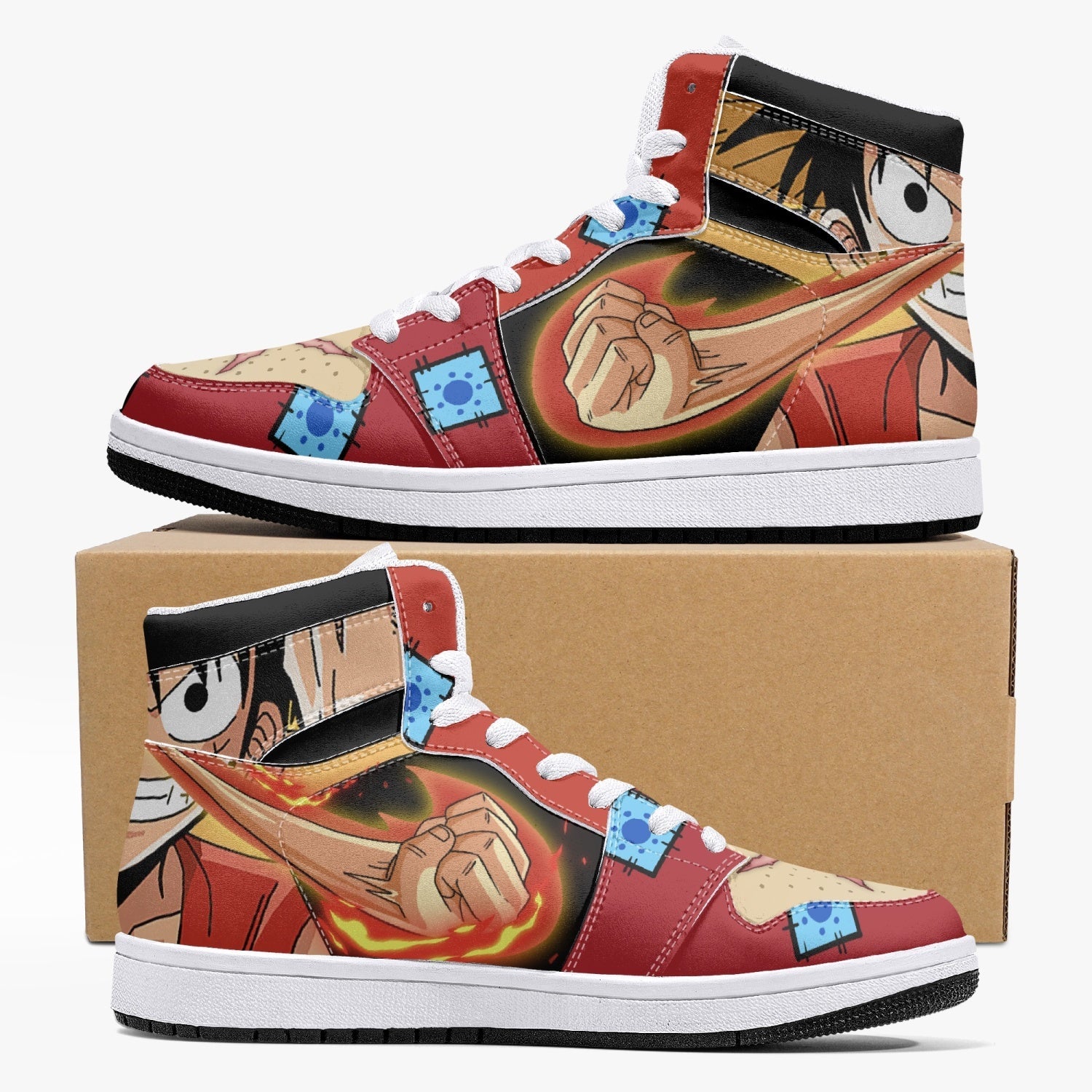 Zoro and Luffy One Piece J-Force Shoes-Black-Men-US5/EU38-Anime Shoe Shop